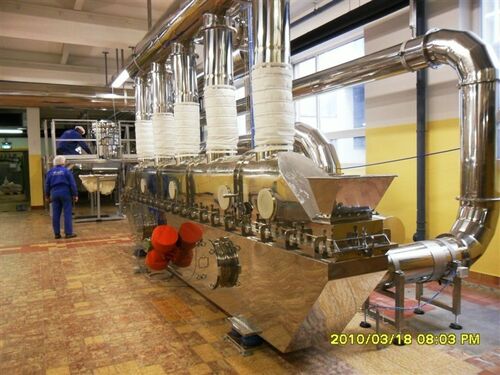 ultimo caso aziendale circa Applicazione dell'asciugatrice a letto fluidizzata vibrante per l'essiccazione continua dei granuli in Austria
