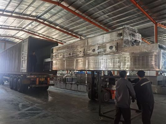 Macchina più asciutta di microonda della cinghia di acciaio inossidabile del trasportatore più asciutto continuo di sterilizzazione